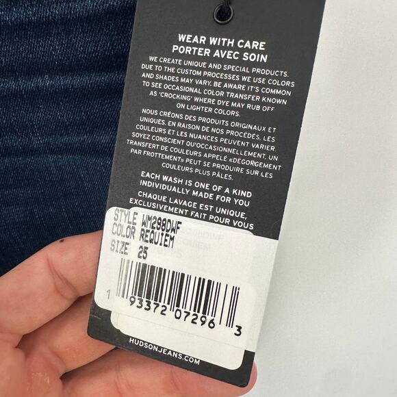 HUDSON JEANS NWT Nico Mid-Rise Straight Fit Denim Jean in Requiem Wash / 25 - Picture 14 of 15